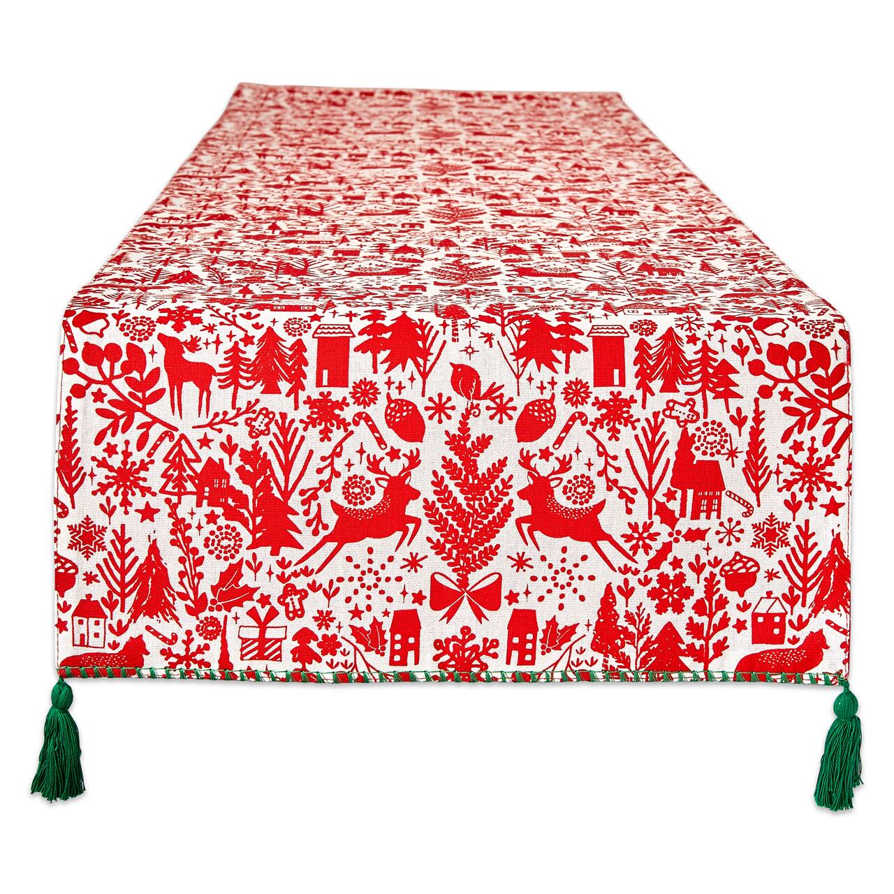 DII® 72" Christmas Woods Embellished Table Runner